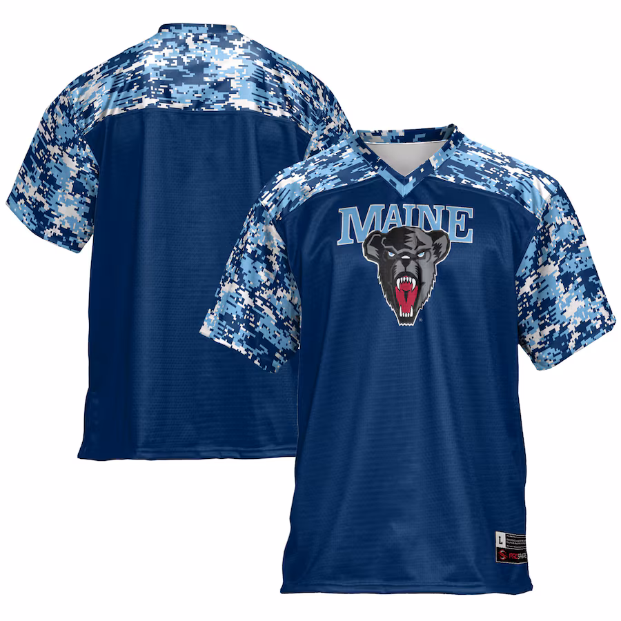 Men's GameDay Greats Blue Maine Black Bears Football Jersey - Ujersey