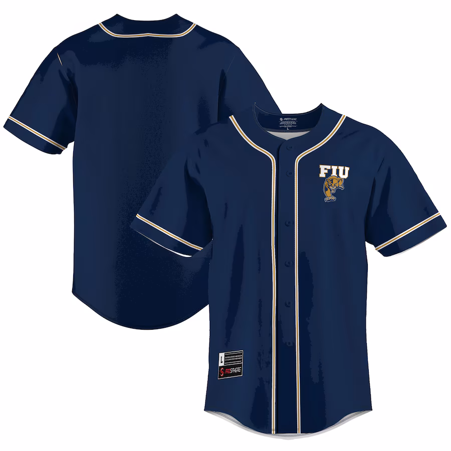 Men's GameDay Greats  Blue FIU Panthers  Lightweight Baseball Jersey - Ujersey