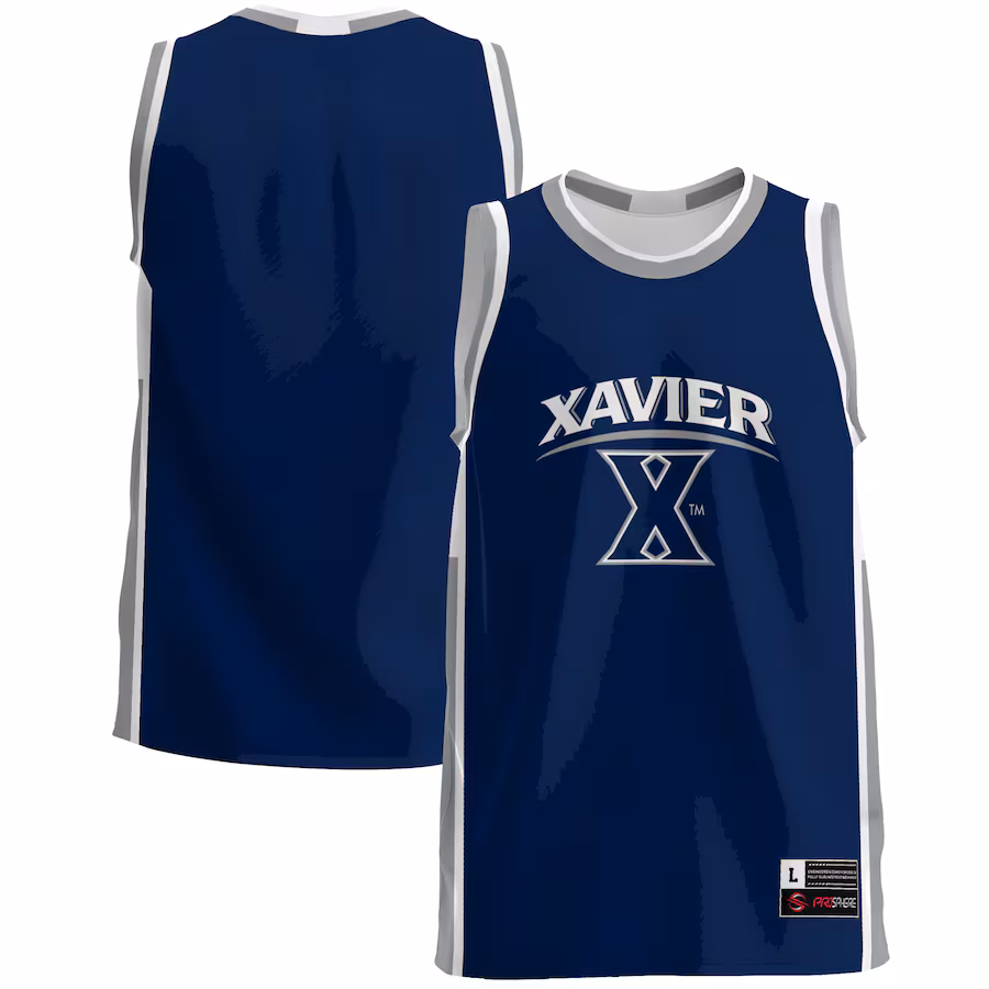 Men's GameDay Greats  Navy Xavier Musketeers  Lightweight Basketball Jersey - Ujersey