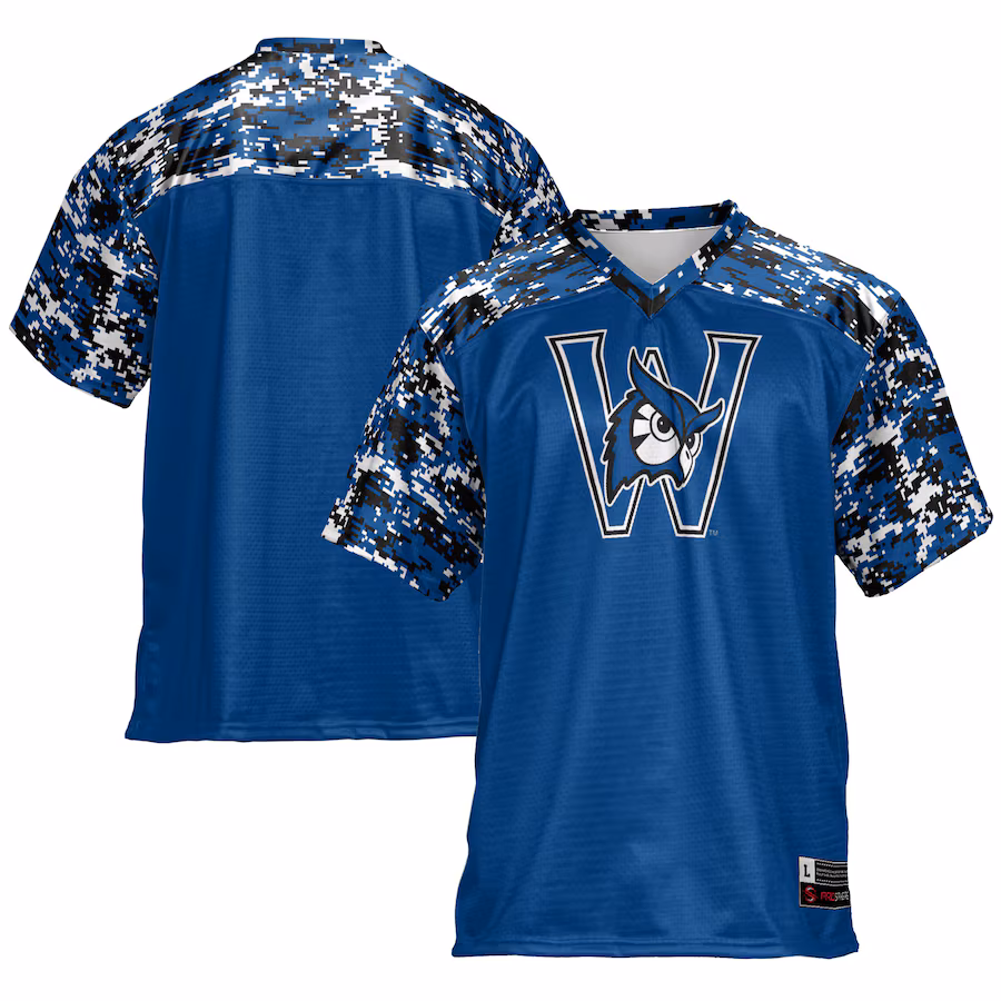 Men's GameDay Greats Blue Westfield State Owls Football Jersey - Ujersey