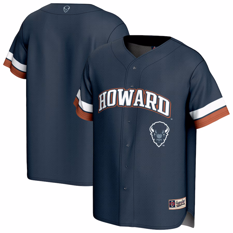 Youth GameDay Greats Navy Howard Bison Spirit Baseball Jersey - Ujersey