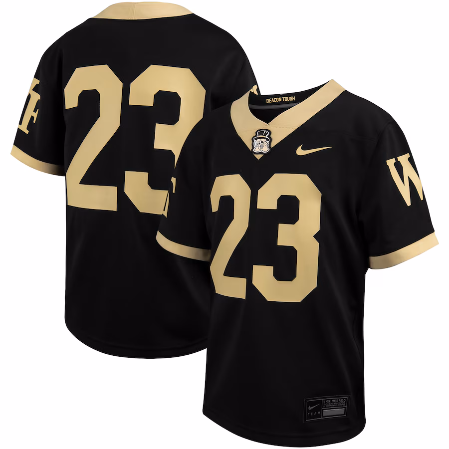 Youth Nike #23 Black Wake Forest Demon Deacons Untouchable Replica Game Jersey - Ujersey