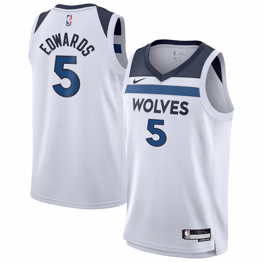 Youth Minnesota Timberwolves Anthony Edwards Nike White Swingman Jersey - Association Edition - Ujersey