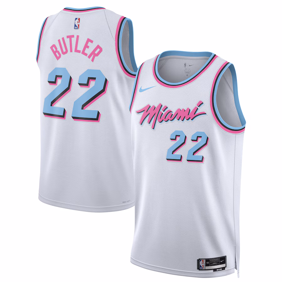 Unisex Miami Heat Jimmy Butler Nike White 2024/25 Swingman Player Jersey - City Edition - Ujersey