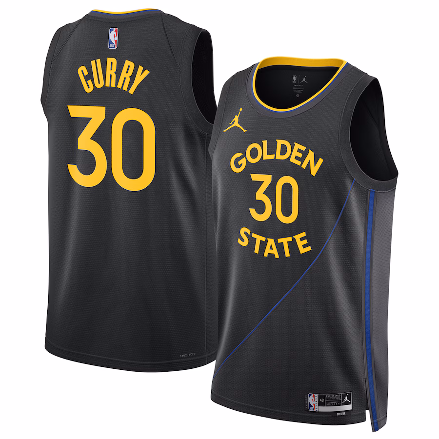 Unisex Golden State Warriors Stephen Curry Jordan Brand Black 2024/25 Swingman Jersey - Statement Edition - Ujersey