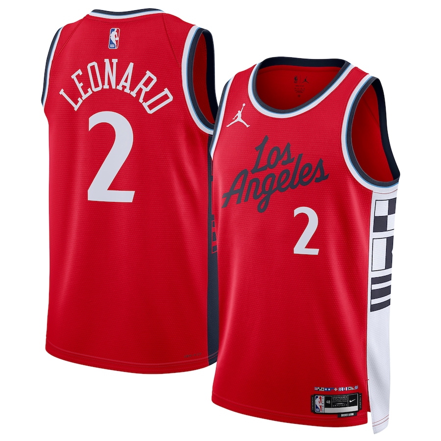 Unisex LA Clippers Kawhi Leonard Jordan Brand Red 2024/25 Swingman Jersey - Statement Edition - Ujersey