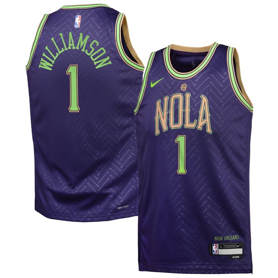 Youth New Orleans Pelicans Zion Williamson Nike Purple 2024/25 Swingman Player Jersey - City Edition - Ujersey