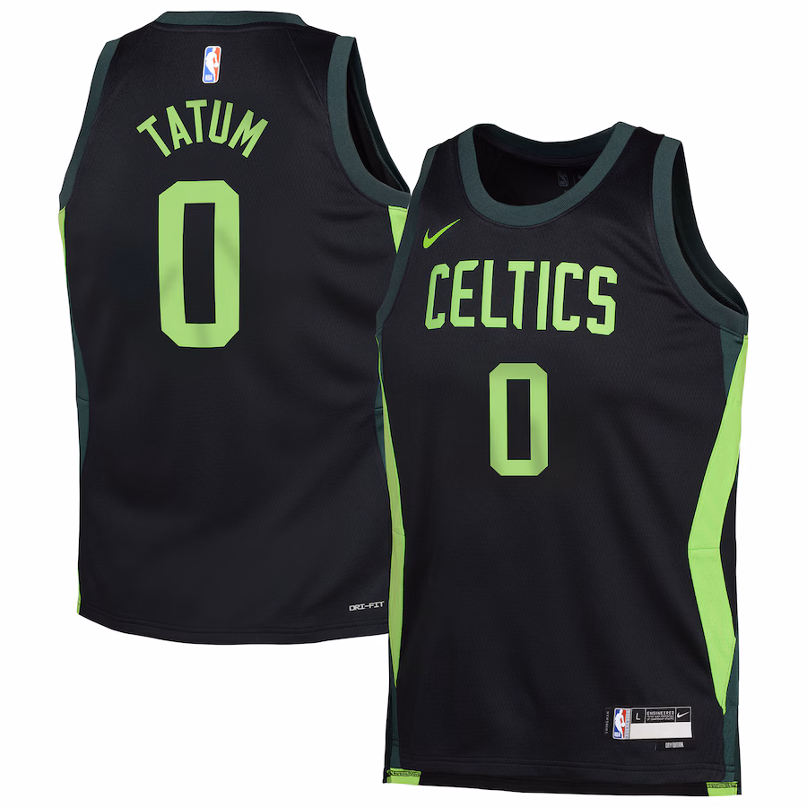 Youth Boston Celtics Jayson Tatum Nike Black 2024/25 Swingman Player Jersey - City Edition - Ujersey