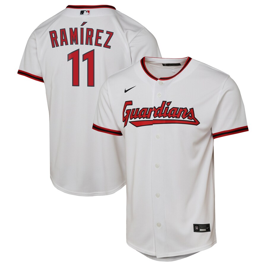 Youth Cleveland Guardians Jose Ramirez Nike White Home Replica Player Jersey - Ujersey