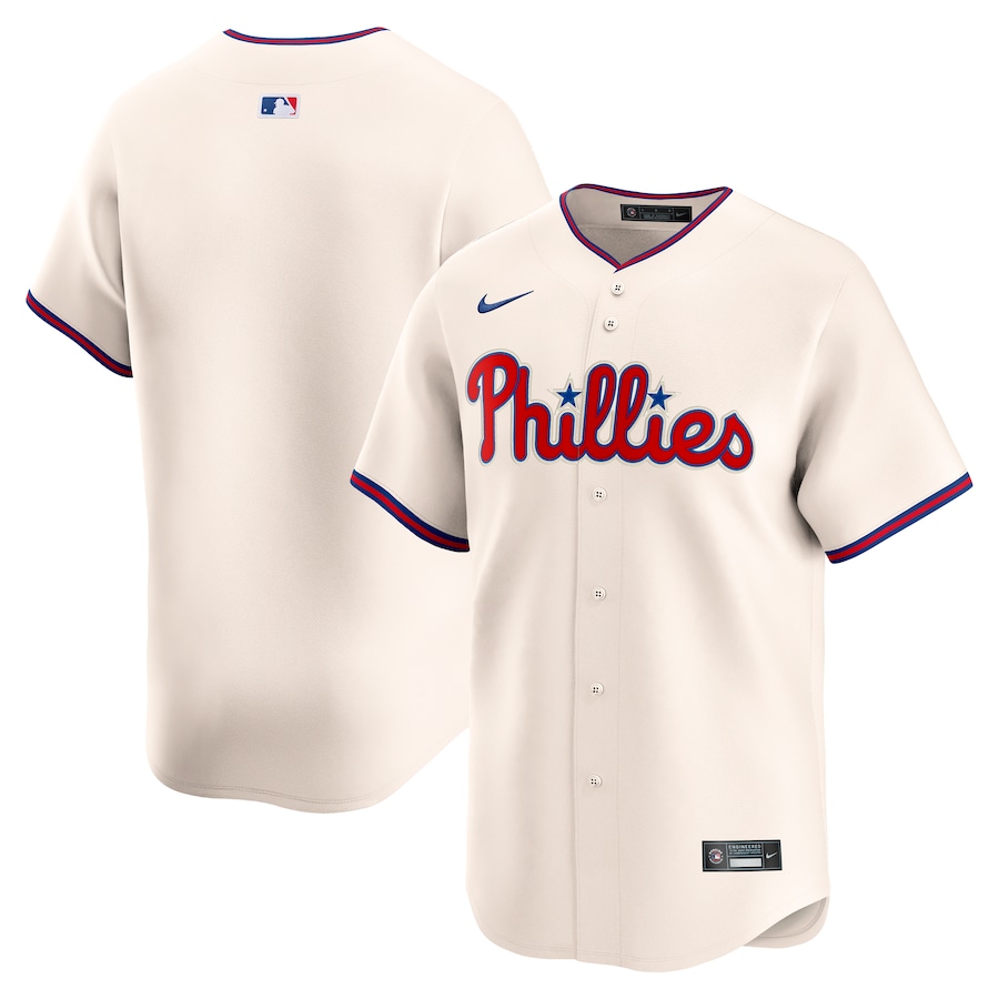 Men's Philadelphia Phillies Nike Cream Alternate Limited Jersey - Ujersey