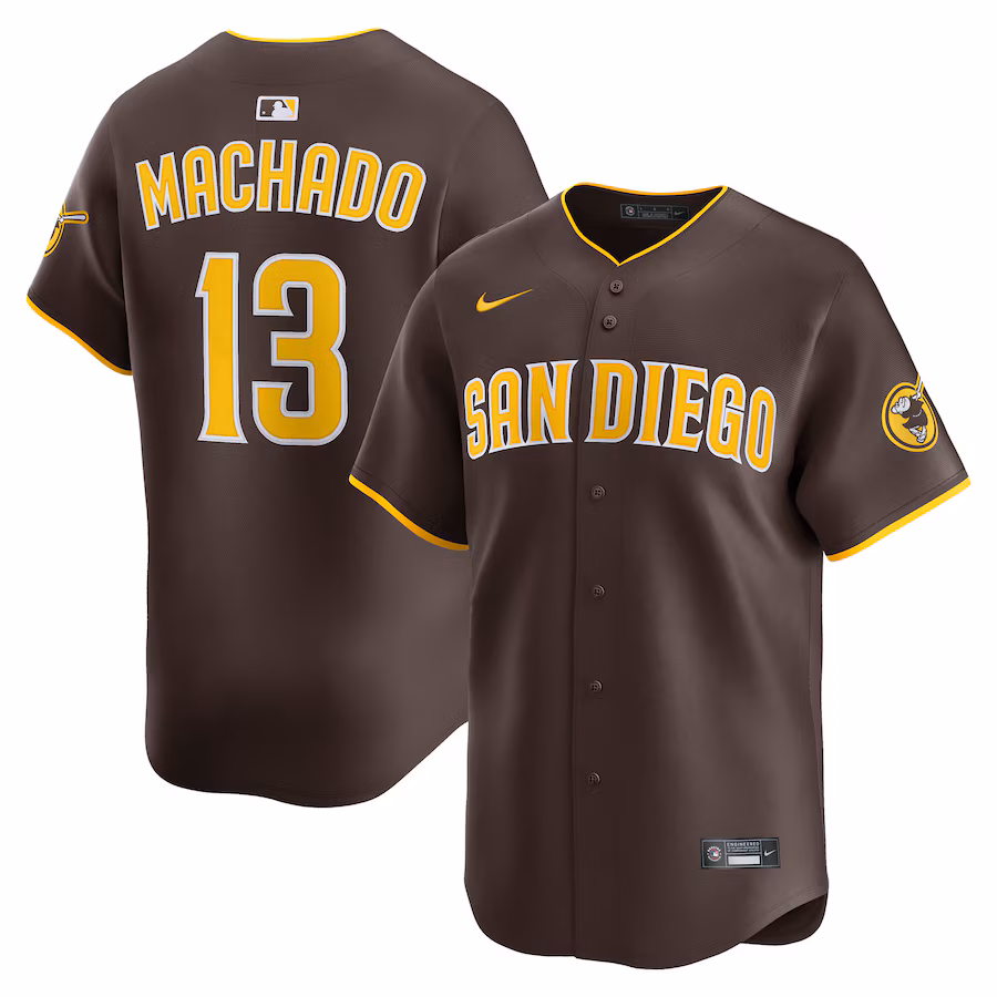 Men's San Diego Padres Manny Machado Nike Brown Alternate Limited Player Jersey - Ujersey