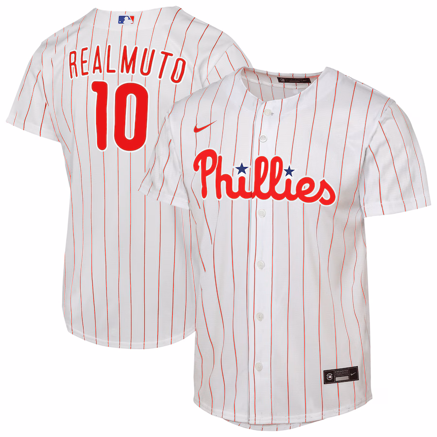 Youth Philadelphia Phillies J.T. Realmuto Nike White Home Replica Player Jersey - Ujersey