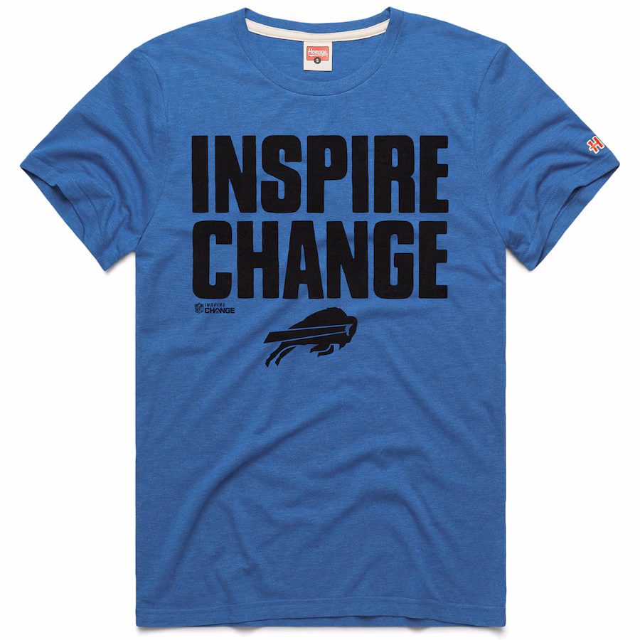 Unisex Buffalo Bills Homage Royal 2024 Inspire Change Tri-Blend T-Shirt - Ujersey