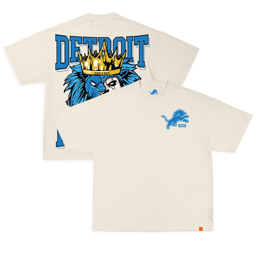 Unisex SANA x Detroit Lions Cream Roar T-Shirt - Ujersey