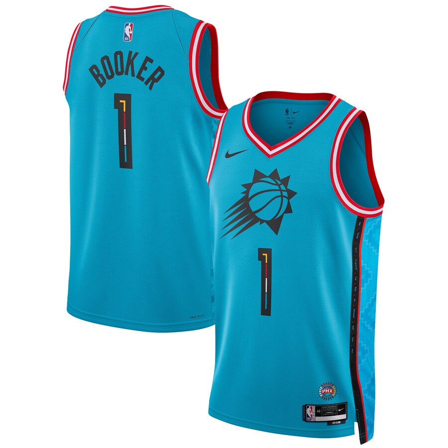 Unisex Phoenix Suns Devin Booker Nike Turquoise 2022/23 Swingman Jersey - City Edition - Ujersey