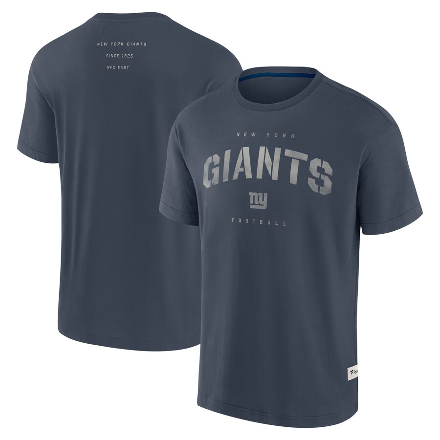 Men's New York Giants Fanatics Navy Elements Weathered Tonal Future Ground T-Shirt - Ujersey