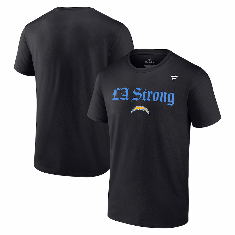 Unisex Los Angeles Chargers Fanatics Black LA Strong T-Shirt - Ujersey