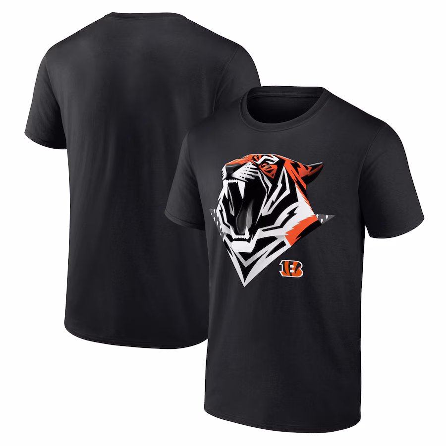 Men's Cincinnati Bengals  Black 2024 NFL Draft Illustrated T-Shirt - Ujersey