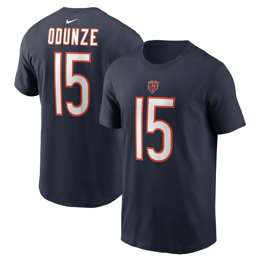 Youth Chicago Bears Rome Odunze Nike Navy 2024 NFL Draft Name & Number T-Shirt - Ujersey