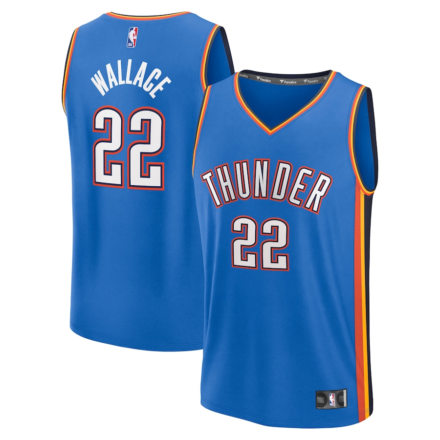 Men's Oklahoma City Thunder Cason Wallace Fanatics Blue Fast Break Replica Player Jersey - Icon Edition - Ujersey