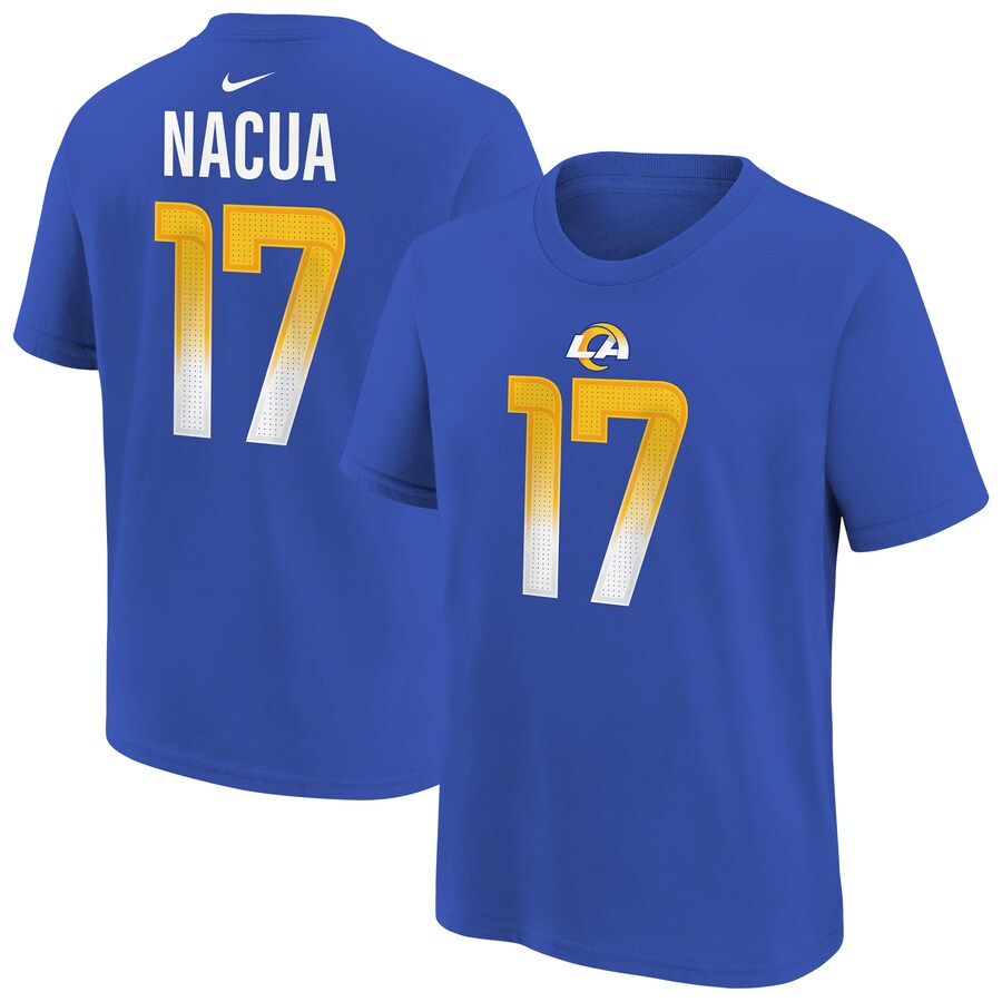 Youth Los Angeles Rams Puka Nacua Royal Nike Player Name & Number T-Shirt - Ujersey