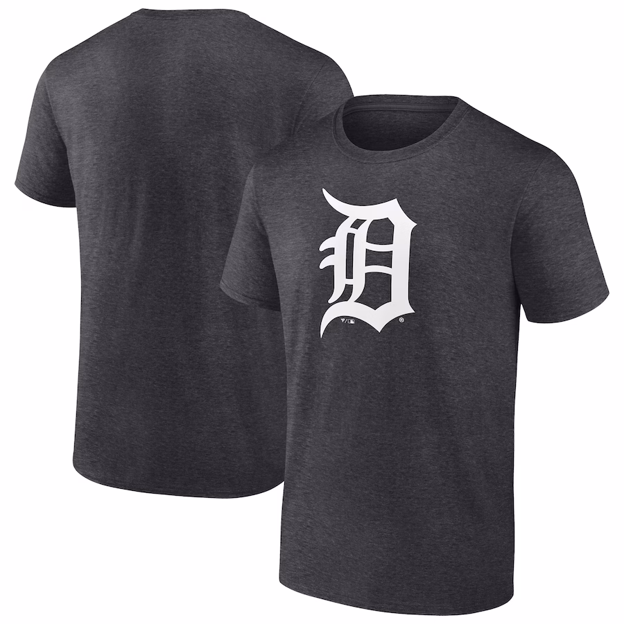 Men's Detroit Tigers Charcoal Monochrome T-Shirt - Ujersey