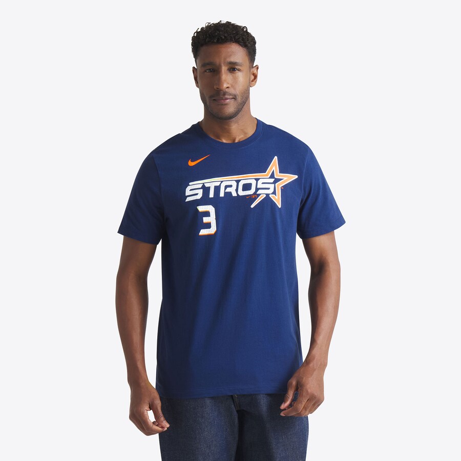 Men's Houston Astros Jeremy Peña Nike Navy 2025 City Connect Fuse Name & Number T-Shirt - Ujersey