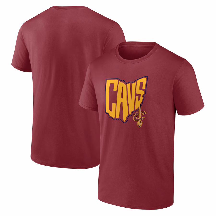 Men's Cleveland Cavaliers Wine Tip-Off T-Shirt - Ujersey