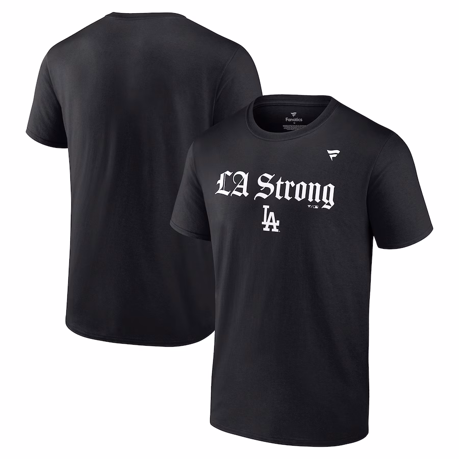 Unisex Los Angeles Dodgers Fanatics Black LA Strong T-Shirt - Ujersey