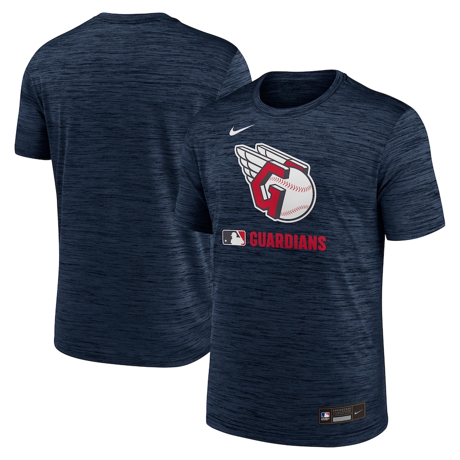 Men's Cleveland Guardians Nike Navy Authentic Collection Velocity Performance Practice T-Shirt - Ujersey