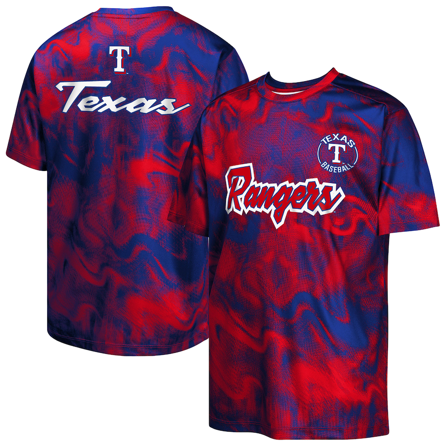 Youth Texas Rangers Royal/Red Pinch Hitter T-Shirt - Ujersey