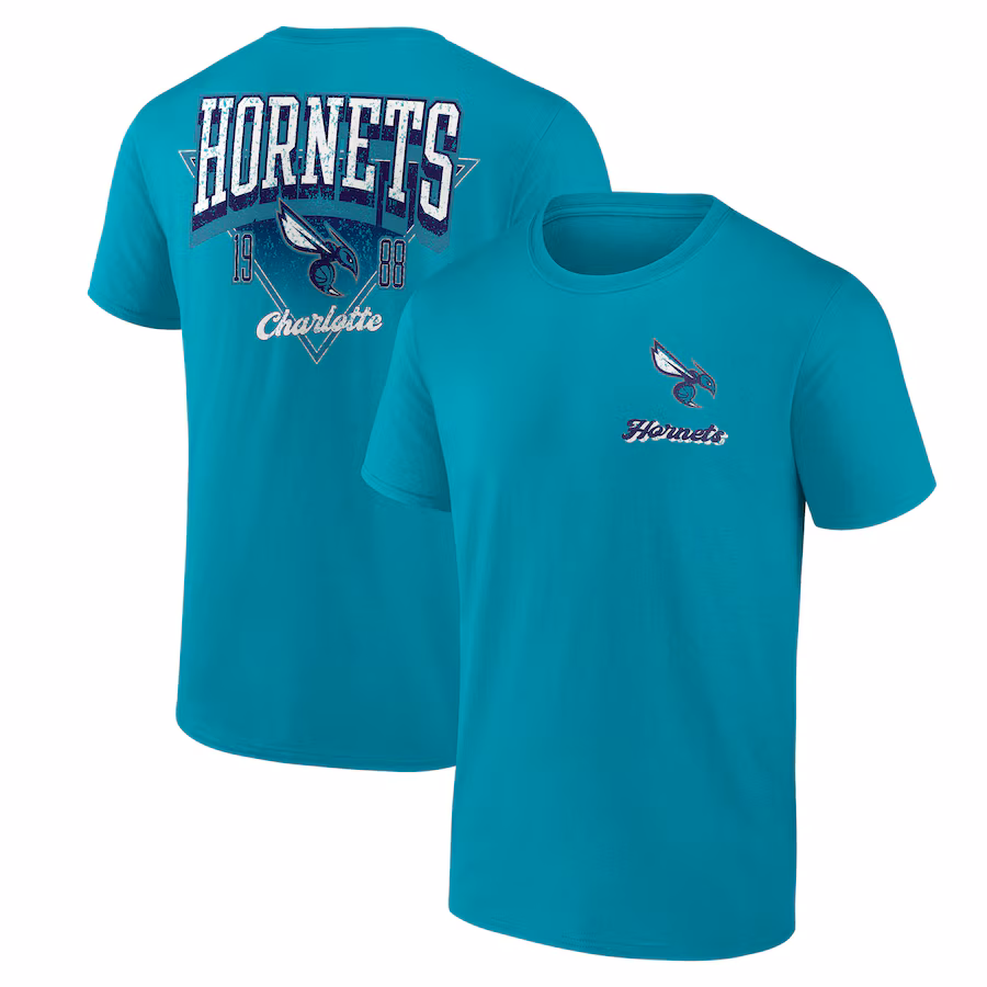 Men's Charlotte Hornets Teal Never Over T-Shirt - Ujersey