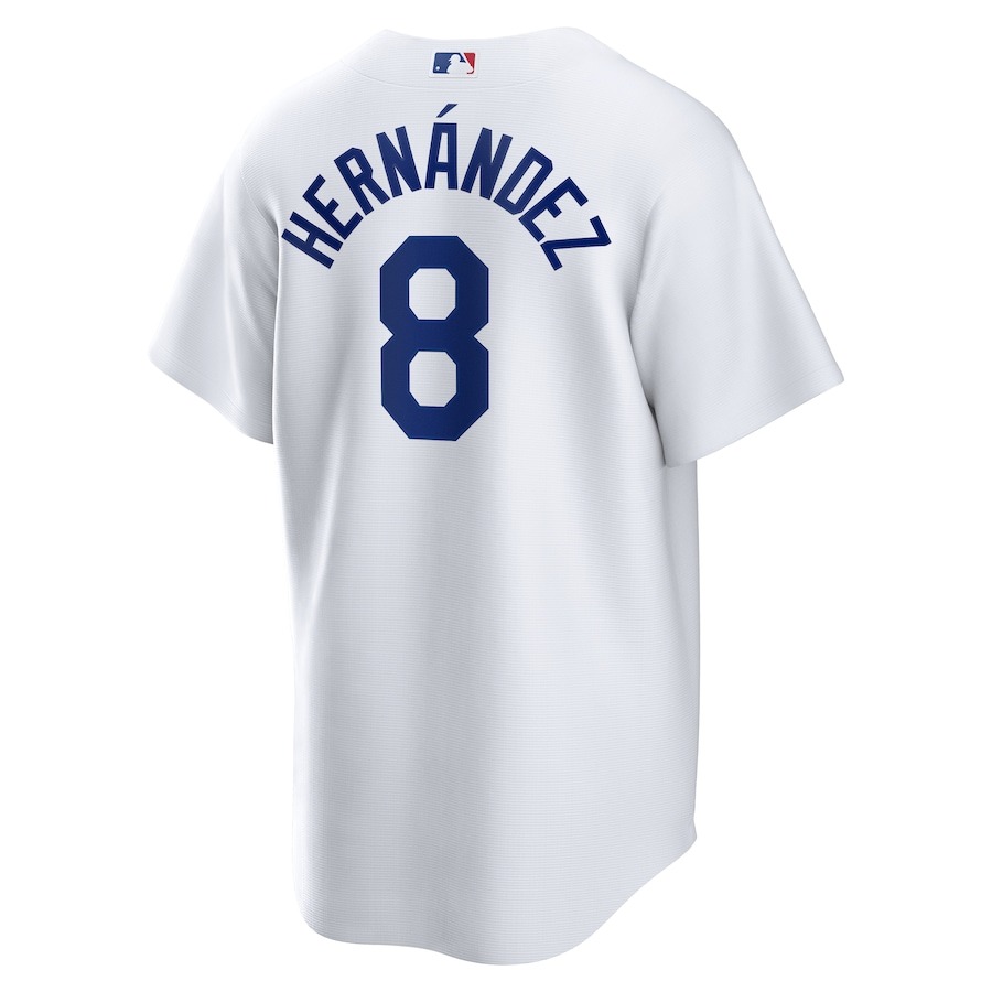 Men's Los Angeles Dodgers Enrique Hernandez Nike White Home Replica Player Jersey - Ujersey