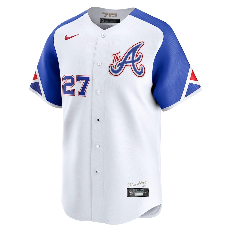 Men's Atlanta Braves Austin Riley Nike White City Connect Limited Player Jersey - Ujersey