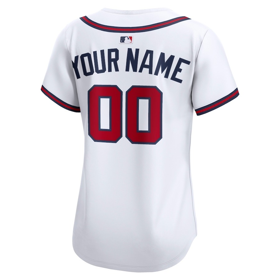 Women's Atlanta Braves Nike White Home Limited Custom Jersey - Ujersey