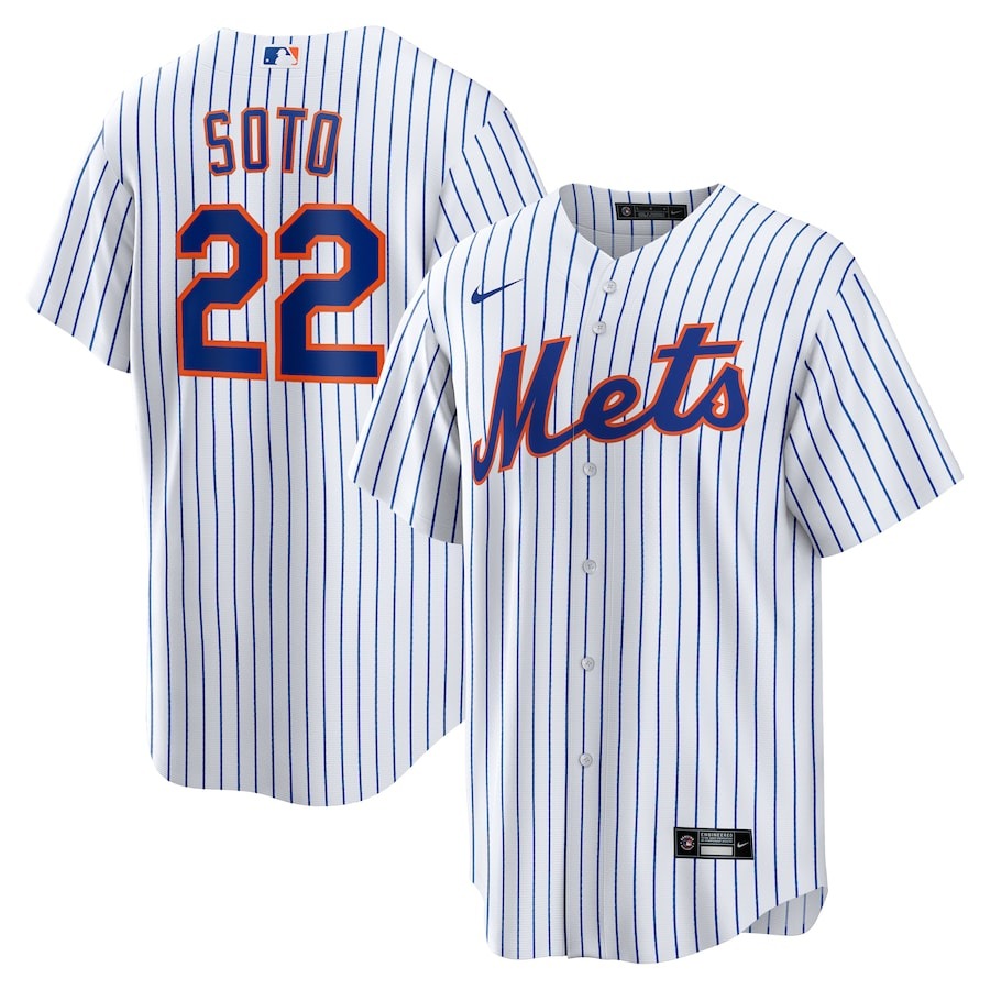Men's New York Mets Nike White Home Replica Player Jersey - Ujersey