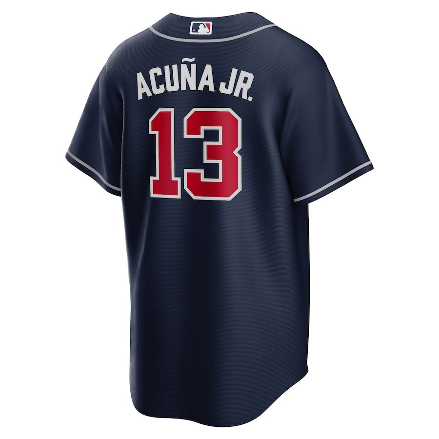 Men's Atlanta Braves Ronald Acuna Jr. Nike Navy Alternate Replica Player Name Jersey - Ujersey