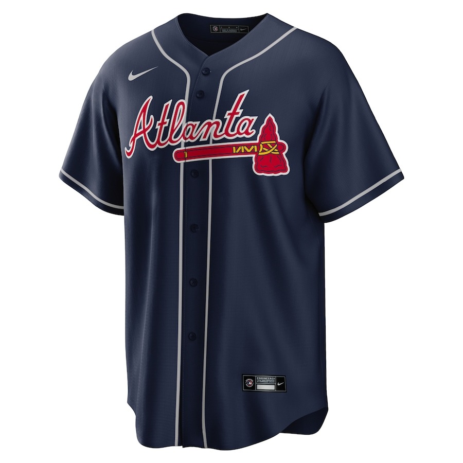 Men's Atlanta Braves Ronald Acuna Jr. Nike Navy Alternate Replica Player Name Jersey - Ujersey