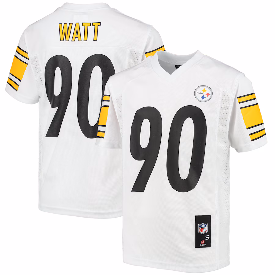 Youth Pittsburgh Steelers T.J. Watt White Replica Player Jersey - Ujersey