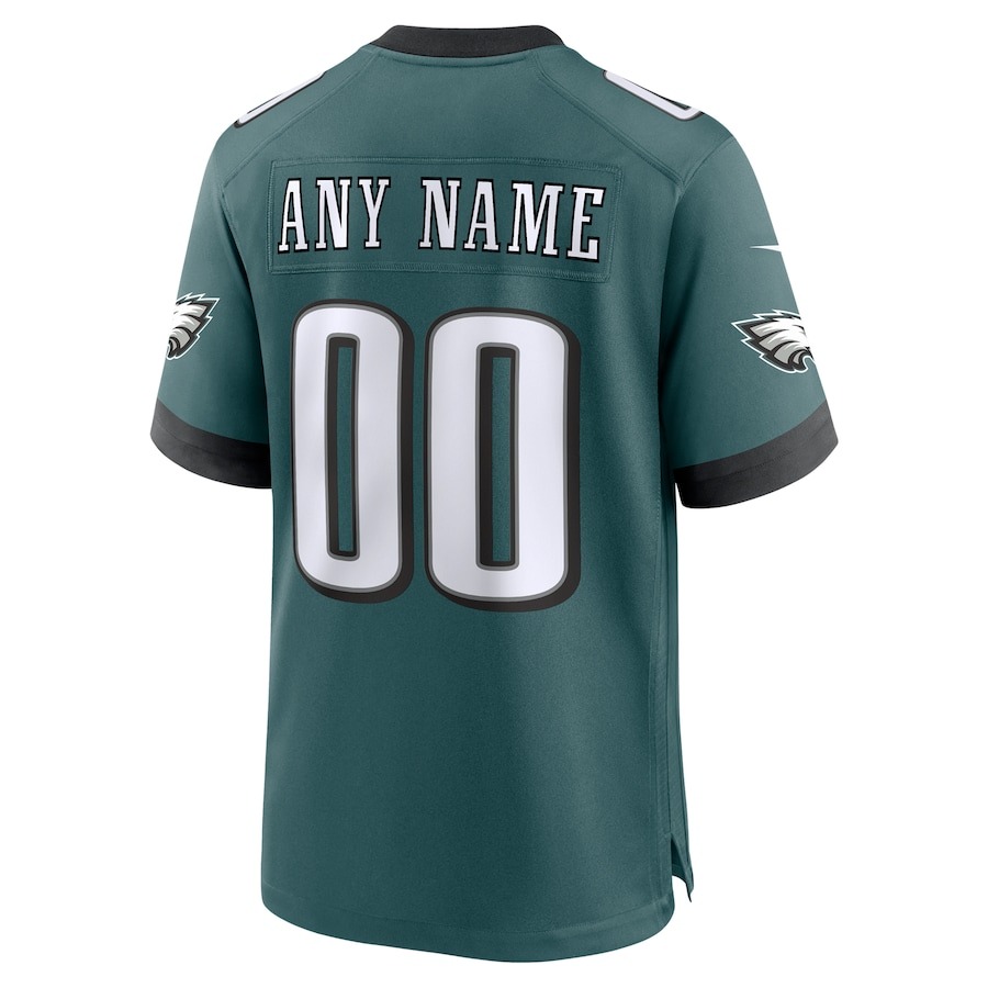 Men's Philadelphia Eagles Nike Midnight Green Super Bowl LIX Custom Game Jersey - Ujersey