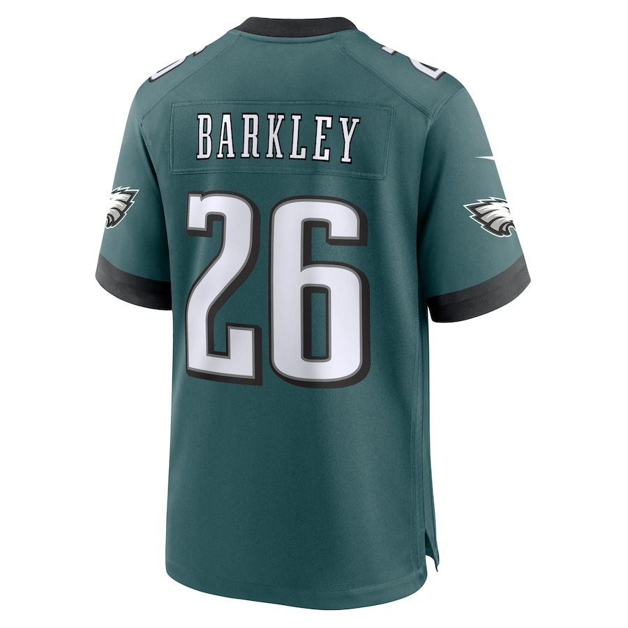 Men's Philadelphia Eagles Saquon Barkley Nike Midnight Green Super Bowl LIX Game Player Jersey - Ujersey