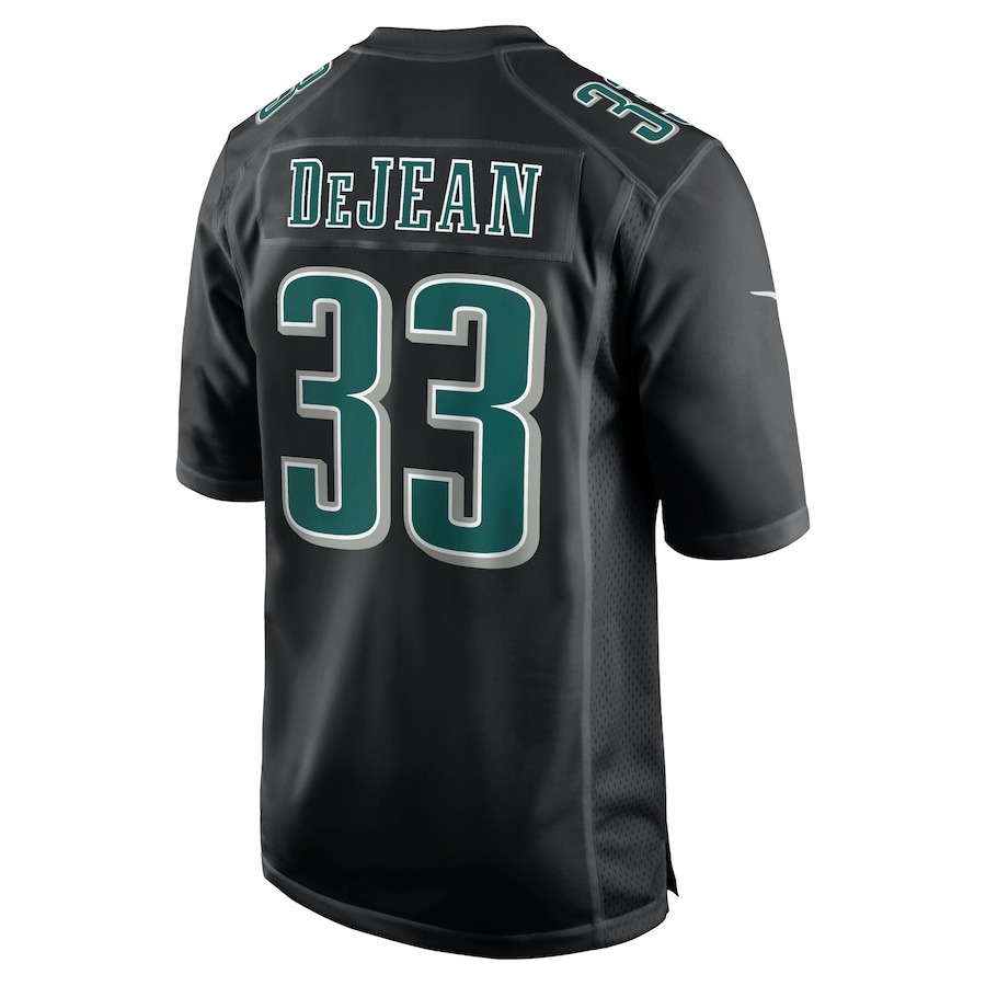 Men's Philadelphia Eagles Cooper DeJean Nike Carbon Black Super Bowl LIX Fashion Game Player Jersey - Ujersey