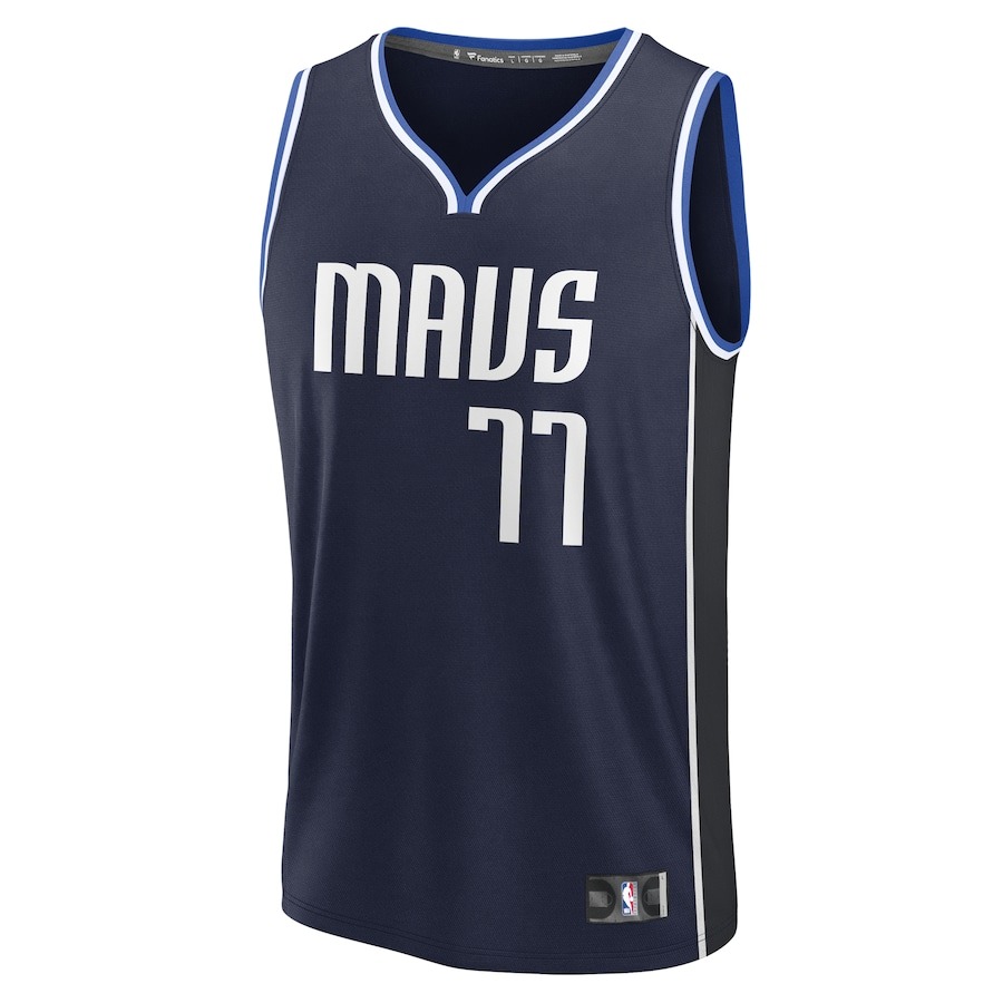 Men's Dallas Mavericks Luka Dončić Fanatics Navy Fast Break Player Jersey - Statement Edition - Ujersey