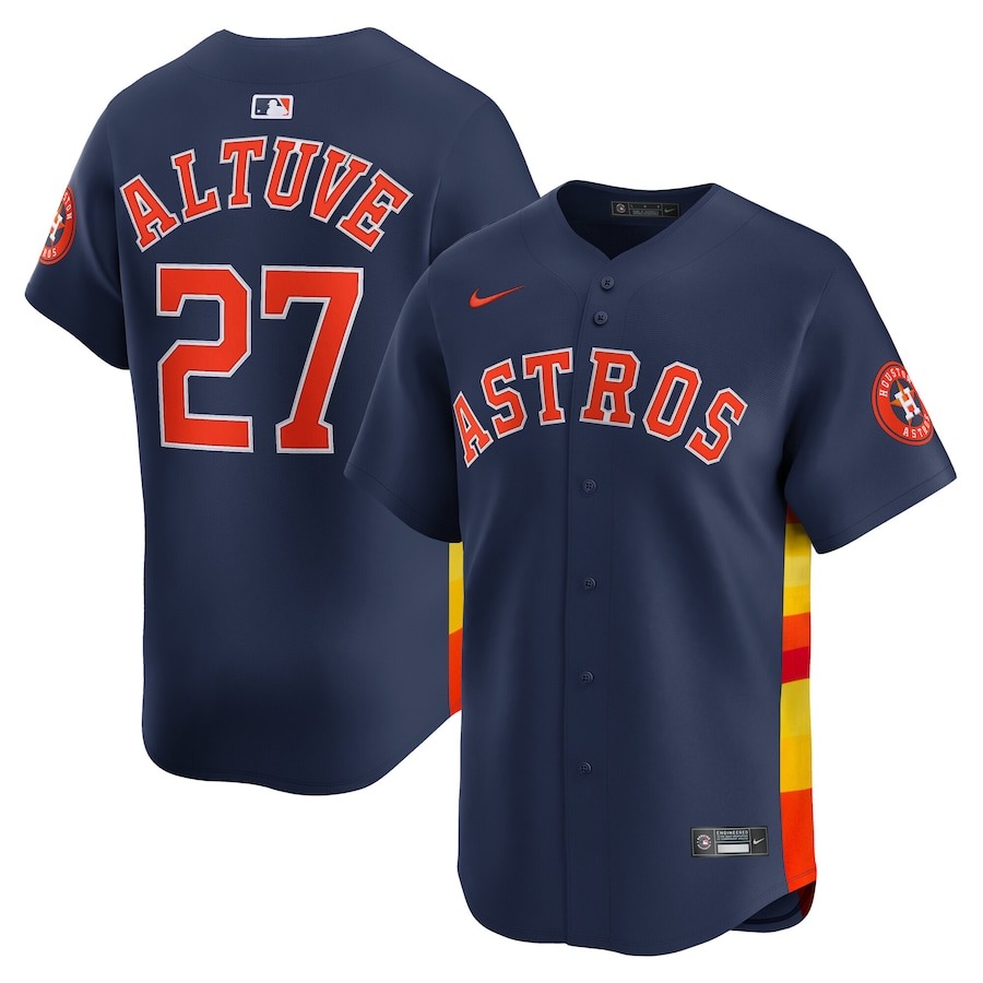 Men's Houston Astros Jose Altuve Nike Navy Alternate Elite Player Jersey - Ujersey