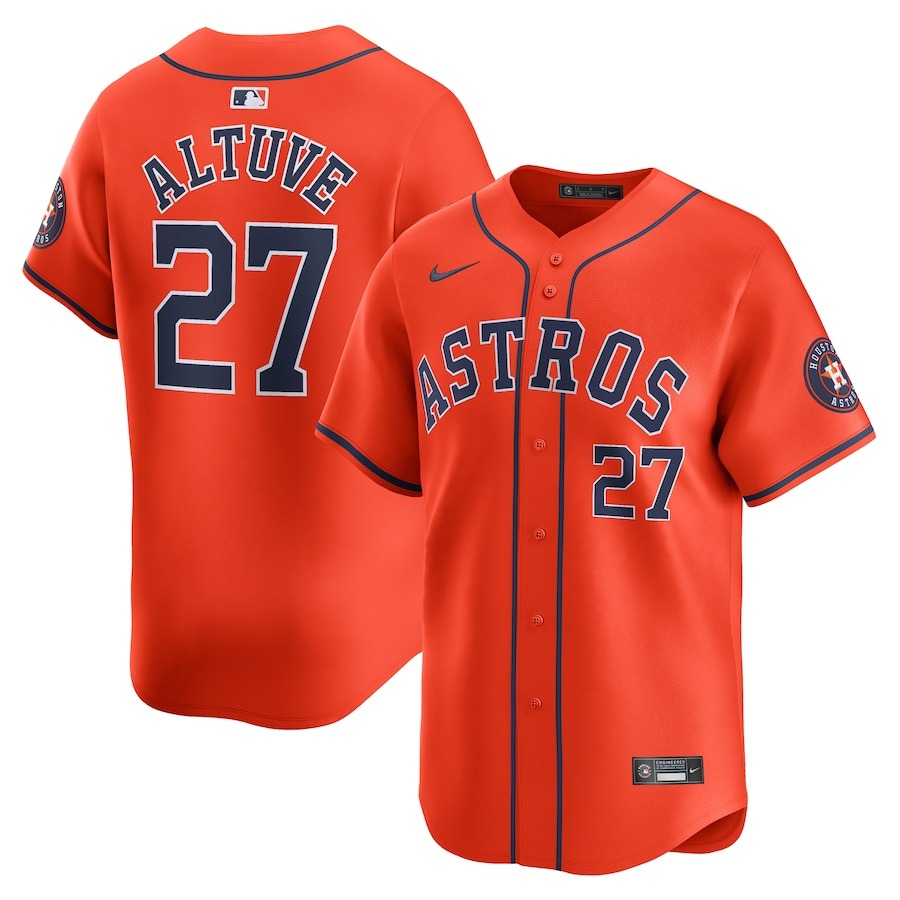 Men's Houston Astros Jose Altuve Nike Orange Alternate Limited Player Jersey - Ujersey