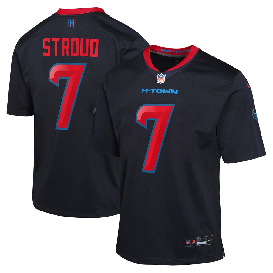 Youth Houston Texans C.J. Stroud Nike Navy Alternate Game Jersey - Ujersey