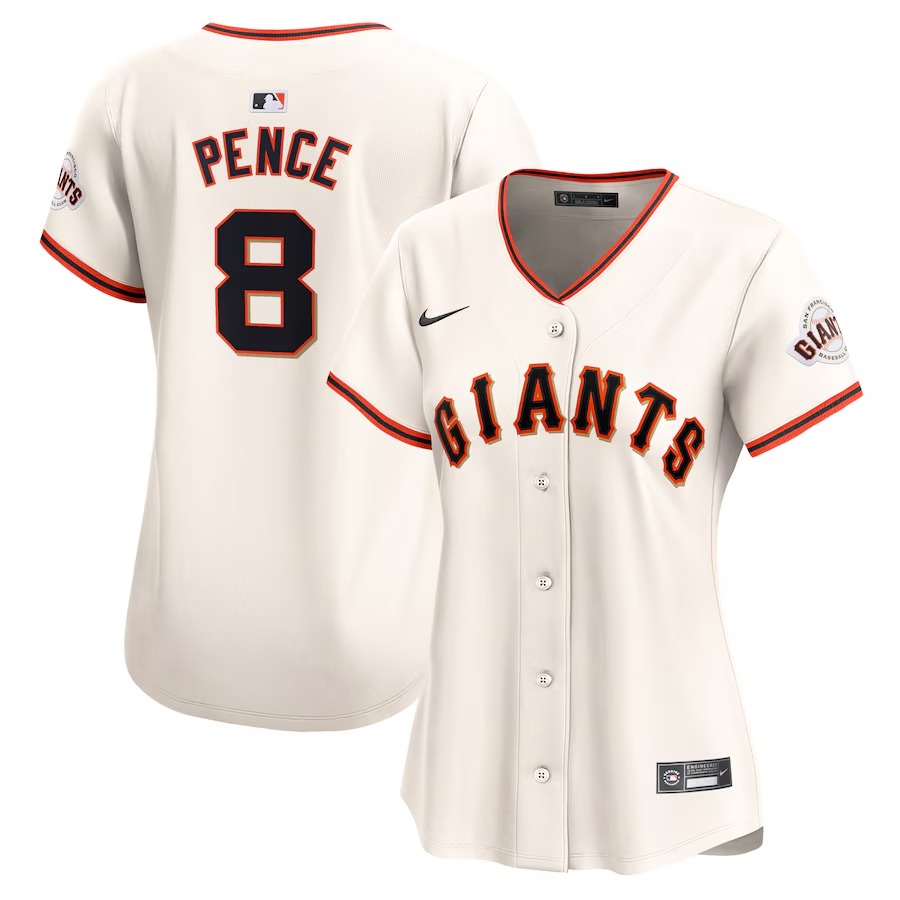 Women's San Francisco Giants Hunter Pence Nike Cream Home Limited Player Jersey - Ujersey