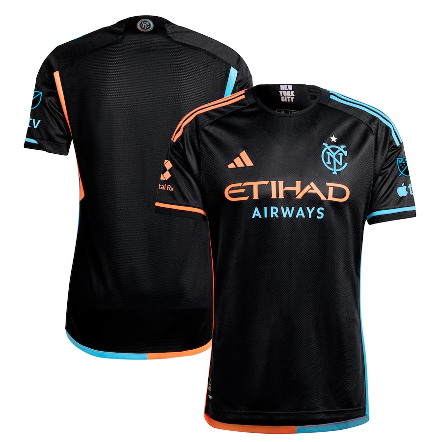 Men's New York City FC  adidas Black 2024 24/7 Kit Authentic Jersey - Ujersey