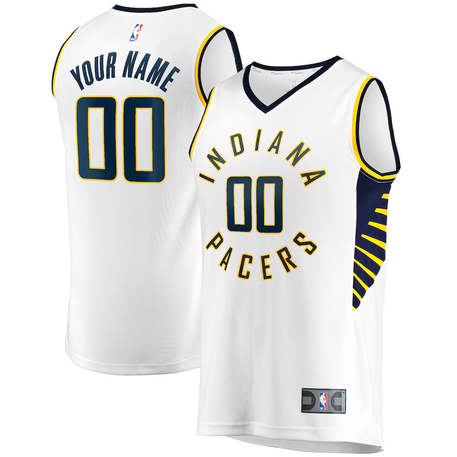 Men's Indiana Pacers Fanatics White Fast Break Custom Replica Jersey - Association Edition - Ujersey