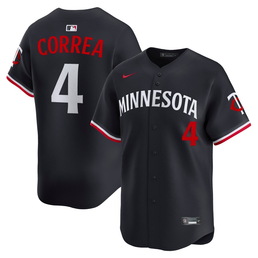 Men's Minnesota Twins Carlos Correa Nike Navy Alternate Limited Jersey - Ujersey